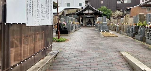 東大阪市の足代墓地